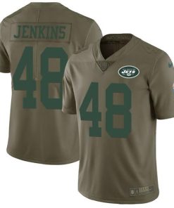 Nike New York Jets #48 Jordan Jenkins Olive Men's Stitched NFL Limited 2017 Salute To Service Jersey Men's