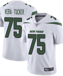 Nike New York Jets #75 Alijah Vera-Tucker White Men's Stitched NFL Vapor Untouchable Limited Jersey Men's