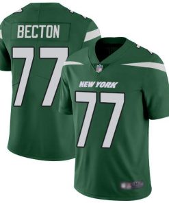 Nike New York Jets #77 Mekhi Becton Green Team Color Men's Stitched NFL Vapor Untouchable Limited Jersey Men's