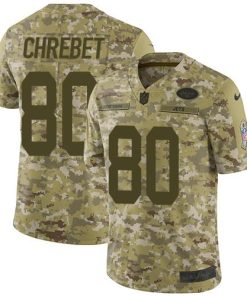 Nike New York Jets #80 Wayne Chrebet Camo Men's Stitched NFL Limited 2018 Salute To Service Jersey Men's