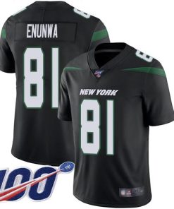 Nike New York Jets #81 Quincy Enunwa Black Alternate Men's Stitched NFL 100th Season Vapor Limited Jersey Men's