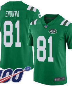 Nike New York Jets #81 Quincy Enunwa Green Men's Stitched NFL Limited Rush 100th Season Jersey Men's