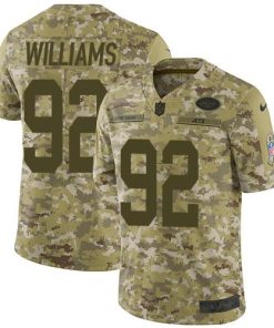 Nike New York Jets #92 Leonard Williams Camo Men's Stitched NFL Limited 2018 Salute To Service Jersey Men's