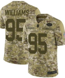 Nike New York Jets #95 Quinnen Williams Camo Men's Stitched NFL Limited 2018 Salute To Service Jersey Men's