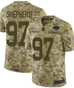 Nike New York Jets #97 Nathan Shepherd Camo Men's Stitched NFL Limited 2018 Salute To Service Jersey Men's