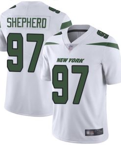 Nike New York Jets #97 Nathan Shepherd White Men's Stitched NFL Vapor Untouchable Limited Jersey Men's