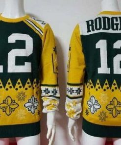 Nike Packers #12 Aaron Rodgers Green/Yellow Men's Ugly Sweater