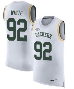 Nike Packers #92 Reggie White White Men's Stitched NFL Limited Rush Tank Top Jersey
