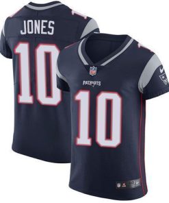 Nike Patriots #10 Mac Jones Navy Blue Team Color Men's Stitched NFL Vapor Untouchable Elite Jersey