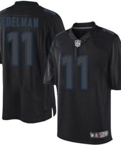 Nike Patriots #11 Julian Edelman Black Men's Stitched NFL Impact Limited Jersey
