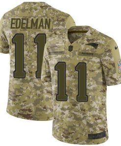 Nike Patriots #11 Julian Edelman Camo Men's Stitched NFL Limited 2018 Salute To Service Jersey