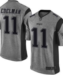 Nike Patriots #11 Julian Edelman Gray Men's Stitched NFL Limited Gridiron Gray Jersey