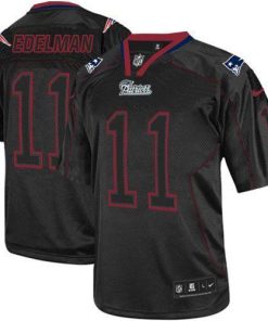 Nike Patriots #11 Julian Edelman Lights Out Black Men's Stitched NFL Elite Jersey