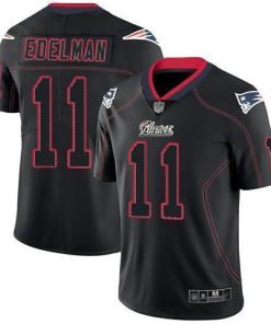Nike Patriots #11 Julian Edelman Lights Out Black Men's Stitched NFL Limited Rush Jersey