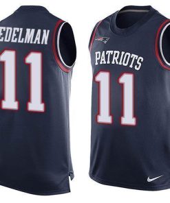 Nike Patriots #11 Julian Edelman Navy Blue Team Color Men's Stitched NFL Limited Tank Top Jersey