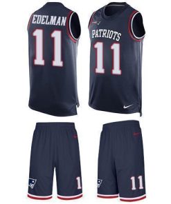 Nike Patriots #11 Julian Edelman Navy Blue Team Color Men's Stitched NFL Limited Tank Top Suit Jersey