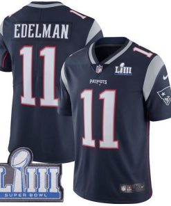 Nike Patriots #11 Julian Edelman Navy Blue Team Color Super Bowl LIII Bound Men's Stitched NFL Vapor Untouchable Limited Jersey