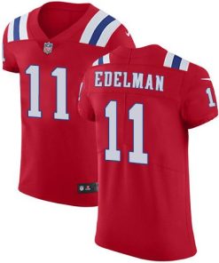 Nike Patriots #11 Julian Edelman Red Alternate Men's Stitched NFL Vapor Untouchable Elite Jersey
