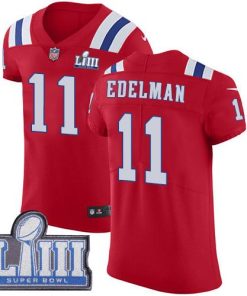 Nike Patriots #11 Julian Edelman Red Alternate Super Bowl LIII Bound Men's Stitched NFL Vapor Untouchable Elite Jersey