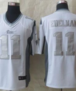 Nike Patriots #11 Julian Edelman White Men's Stitched NFL Limited Platinum Jersey