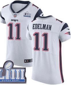 Nike Patriots #11 Julian Edelman White Super Bowl LIII Bound Men's Stitched NFL Vapor Untouchable Elite Jersey