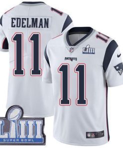 Nike Patriots #11 Julian Edelman White Super Bowl LIII Bound Men's Stitched NFL Vapor Untouchable Limited Jersey