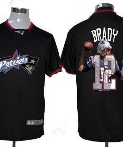 Nike Patriots #12 Tom Brady Black Men's NFL Game All Star Fashion Jersey