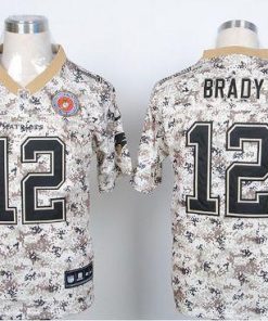 Nike Patriots #12 Tom Brady Camo USMC Men's Stitched NFL Elite Jersey