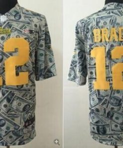Nike Patriots #12 Tom Brady Dollar Fashion Men's Stitched NFL Elite Jersey