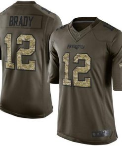 Nike Patriots #12 Tom Brady Green Men's Stitched NFL Limited 2015 Salute To Service Jersey