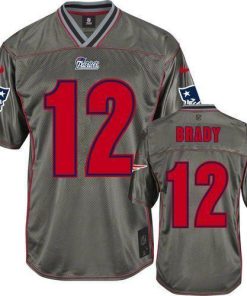 Nike Patriots #12 Tom Brady Grey Men's Stitched NFL Elite Vapor Jersey