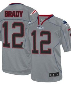 Nike Patriots #12 Tom Brady Lights Out Grey Men's Stitched NFL Elite Jersey