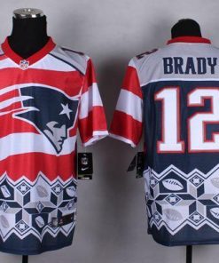 Nike Patriots #12 Tom Brady Navy Blue Men's Stitched NFL Elite Noble Fashion Jersey