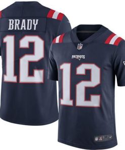 Nike Patriots #12 Tom Brady Navy Blue Men's Stitched NFL Limited Rush Jersey
