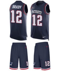 Nike Patriots #12 Tom Brady Navy Blue Team Color Men's Stitched NFL Limited Tank Top Suit Jersey