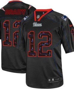 Nike Patriots #12 Tom Brady New Lights Out Black Men's Stitched NFL Elite Jersey