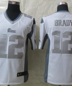 Nike Patriots #12 Tom Brady White Men's Stitched NFL Limited Platinum Jersey