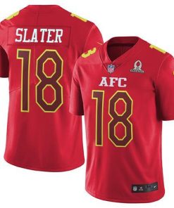 Nike Patriots #18 Matt Slater Red Men's Stitched NFL Limited AFC 2017 Pro Bowl Jersey