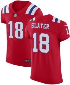 Nike Patriots #18 Matt Slater Red Alternate Men's Stitched NFL Vapor Untouchable Elite Jersey