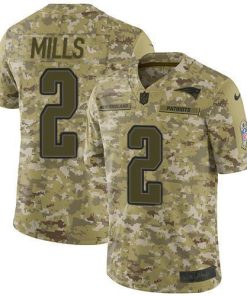 Nike Patriots #2 Jalen Mills Camo Men's Stitched NFL Limited 2018 Salute To Service Jersey