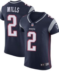Nike Patriots #2 Jalen Mills Navy Blue Team Color Men's Stitched NFL Vapor Untouchable Elite Jersey