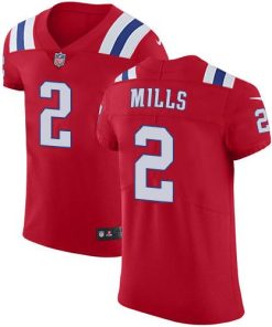 Nike Patriots #2 Jalen Mills Red Alternate Men's Stitched NFL Vapor Untouchable Elite Jersey