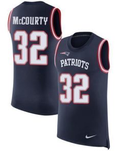 Nike Patriots #32 Devin McCourty Navy Blue Team Color Men's Stitched NFL Limited Rush Tank Top Jersey