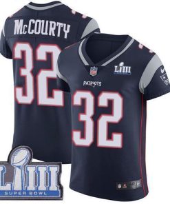 Nike Patriots #32 Devin McCourty Navy Blue Team Color Super Bowl LIII Bound Men's Stitched NFL Vapor Untouchable Elite Jersey