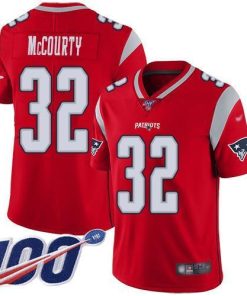 Nike Patriots #32 Devin McCourty Red Men's Stitched NFL Limited Inverted Legend 100th Season Jersey