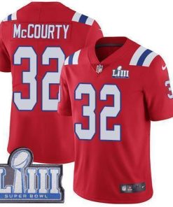 Nike Patriots #32 Devin McCourty Red Alternate Super Bowl LIII Bound Men's Stitched NFL Vapor Untouchable Limited Jersey