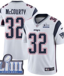 Nike Patriots #32 Devin McCourty White Super Bowl LIII Bound Men's Stitched NFL Vapor Untouchable Limited Jersey