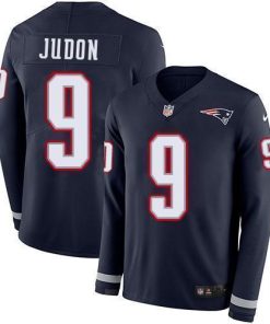 Nike Patriots #9 Matt Judon Navy Blue Team Color Men's Stitched NFL Limited Therma Long Sleeve Jersey