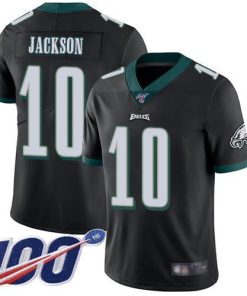 Nike Philadelphia Eagles #10 DeSean Jackson Black Alternate Men's Stitched NFL 100th Season Vapor Limited Jersey Men's
