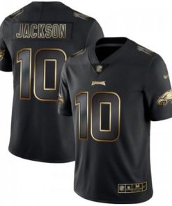 Nike Philadelphia Eagles #10 DeSean Jackson Black/Gold Men's Stitched NFL Vapor Untouchable Limited Jersey Men's